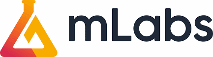 Mlabs logo. Customer Swedish cloud services. Mlabs logo. Kund svenska molntjänster.