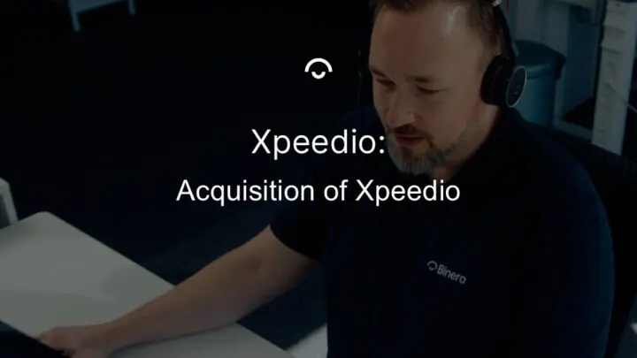 Article image: Service support at work. Text: Acquisition of Xpeedio