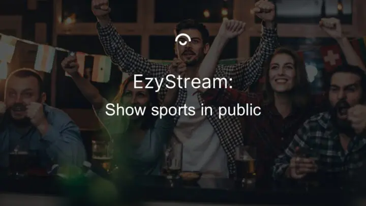Article image: Happy, cheering people in a bar. Text: