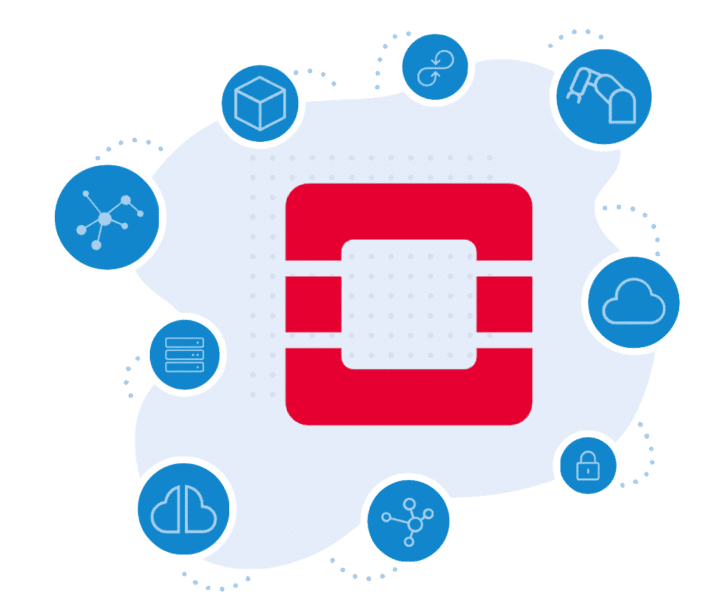 Openstack-logo og ikoner for, hvad det muliggør