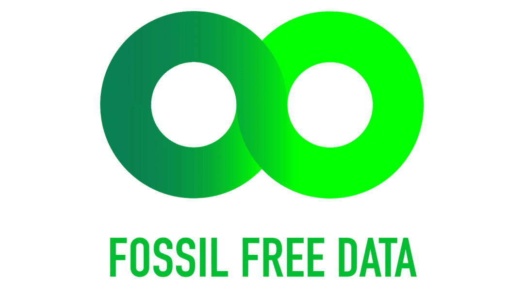 "Fossil free data" symbol in green colours