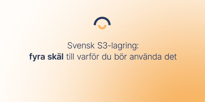 Swedish S3 storage, front page. Svensk S3-lagring, förstasida.