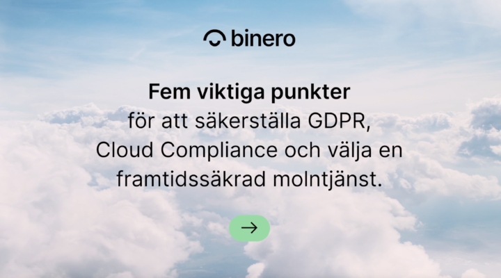 Cloud compliance och svenska molntjänster inom e-hälsa