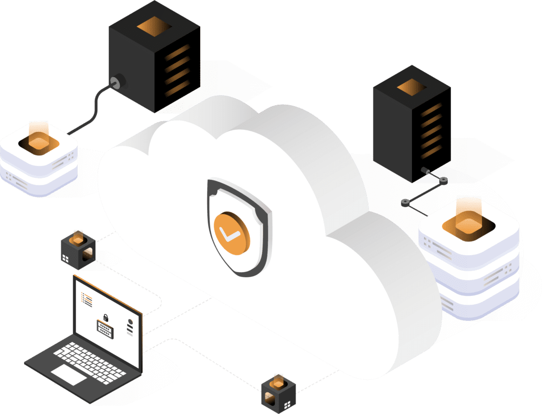 Illustration of cloud and laptop. Illustration av moln och laptop.