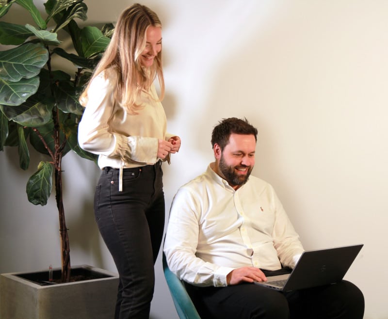 Project managers Elsa and Bjørnar