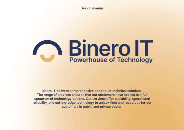Binero IT graphic manual front Binero IT grafisk manual front