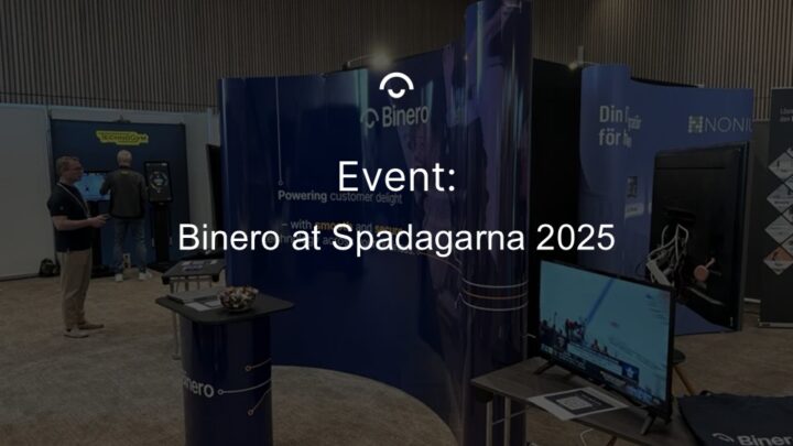 Article image: Bineros stand at Spadagarna. Text: Event, Binero at Spadagarna 2025