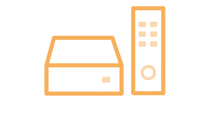 Icon TV box with remote control