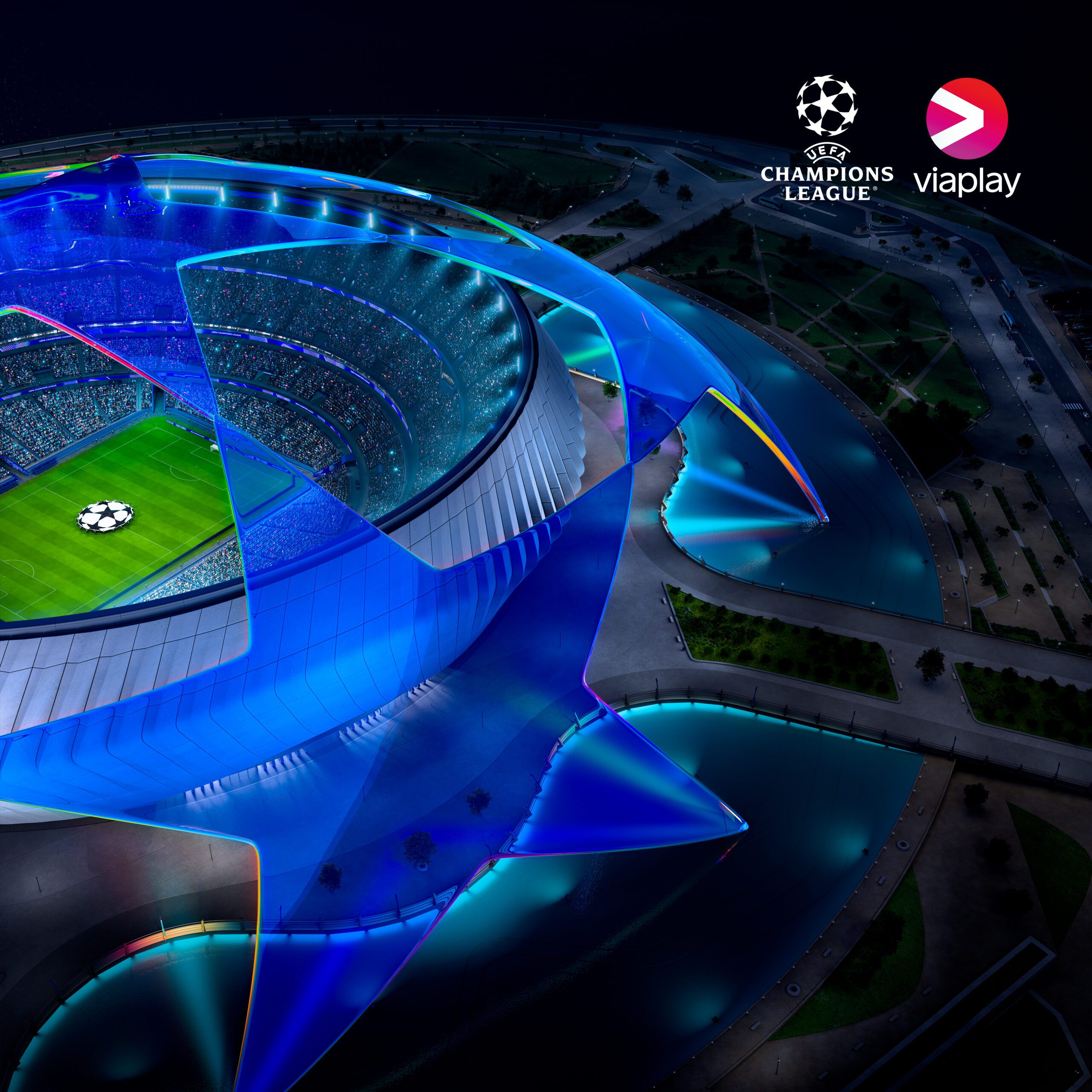 Champions League stadium from above