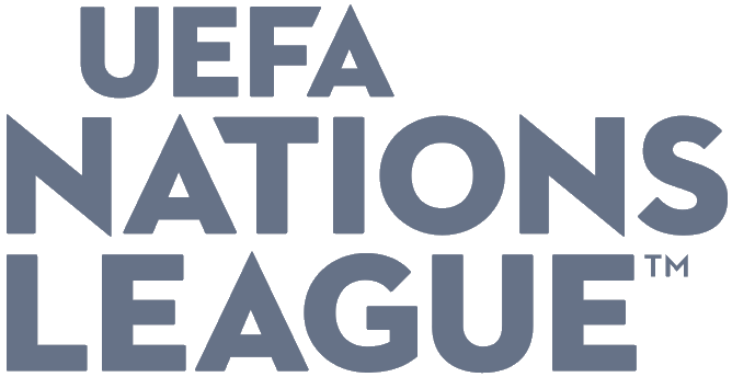 Text logo for UEFA Nations League in blue-grey colour.